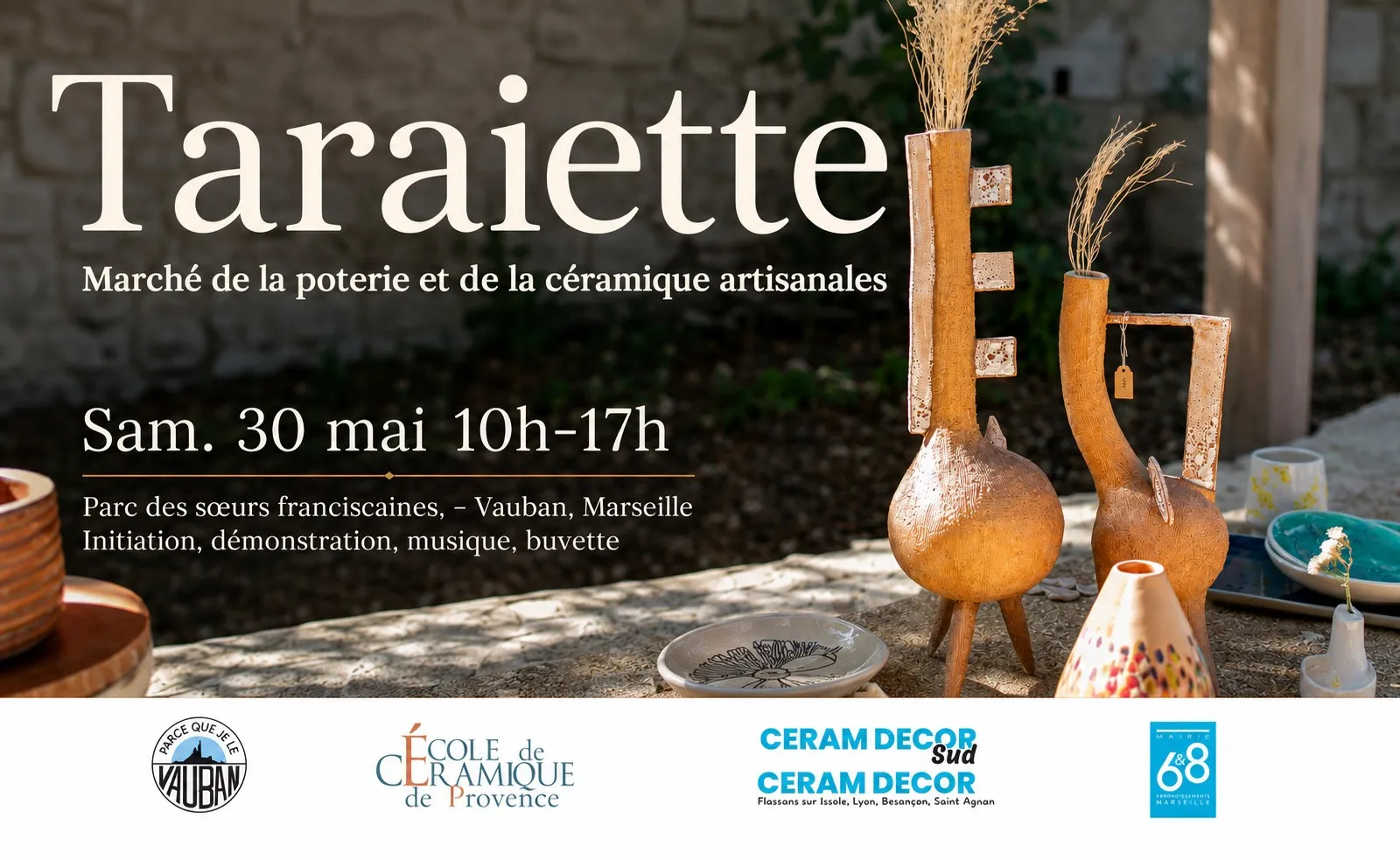 Taraïette : marché potier au parc des soeurs franciscaines